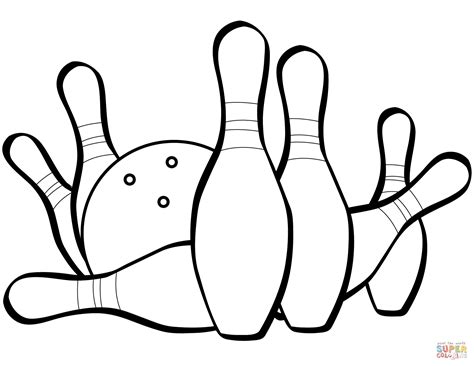 bowling pins  ball coloring page  printable coloring pages