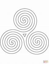 Spiral Coloring Pages Pattern Celtic Printable Template Drawing Getdrawings Swirls sketch template