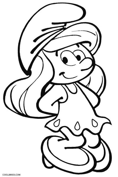 printable smurf coloring pages  kids