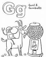 Coloring Goat Pages Alphabet Gumballs Printable Comments sketch template