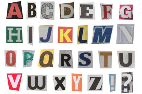 newspaper font alphabet