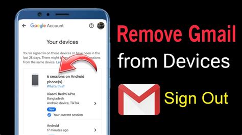 remove gmail account   devices gmail sign