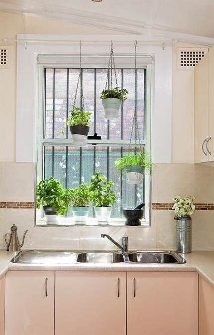 kitchen sink window sill decor  ideas herb garden  kitchen kitchen plants kitchen herbs