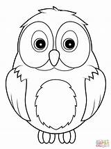 Coloring Cute Owls Pages Baby Owl Template Animal Printable Bible sketch template