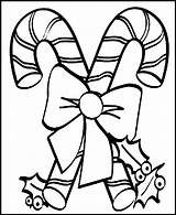 Coloring Pages Candy Christmas Printable Canes Kids Cane sketch template