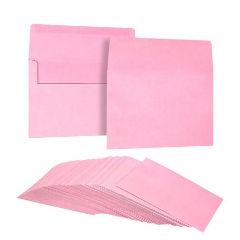 pack pastel pink color  envelopes     greeting cards