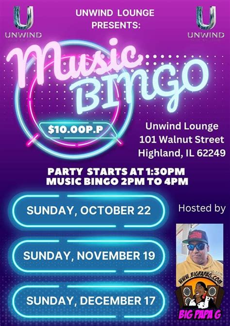 bingo  unwind lounge unwind salonspalounge highland