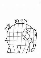 Elephant Coloring Elmer Patchwork Choose Board sketch template