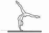 Gymnastics Beam sketch template