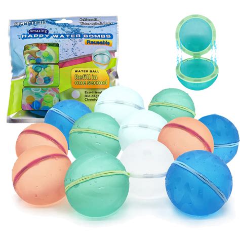 buy reusable water balloons quick fill  sealing refillable water balls  kids reusable