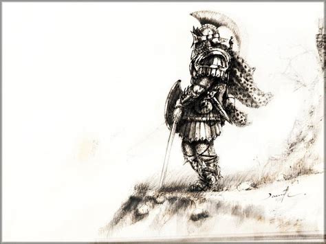 warrior drawing  david cohen fine art america