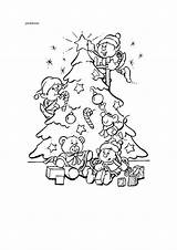 Fargelegging Malvorlagen Kerstmis Juletre Rentierschlitten Disegni Lampjes Kleurplaat Natalizi Coloring Joulu Dibujos sketch template
