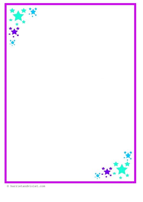 star border paper  printable teaching resources print play learn