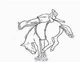 Bareback Color Rider Coloring Pages Rodeo Cowgirl Dancing sketch template