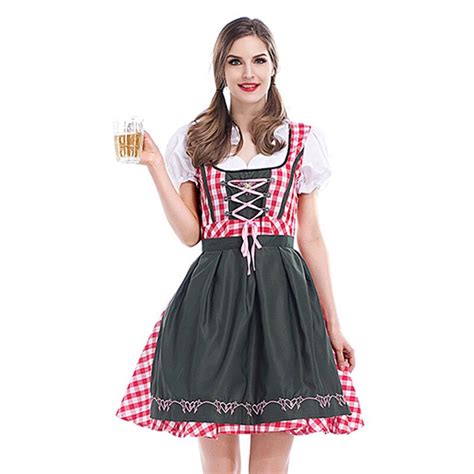 women sexy beer costume bavarian oktoberfest beer maid outfit beer