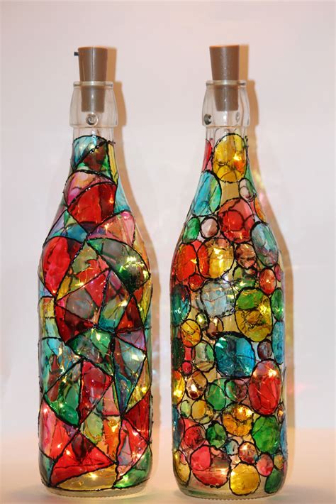 2 Easy Bottle Art Design Glass Painting Designs Glass Bottles Art