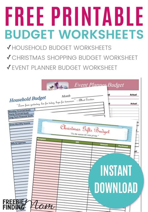 budgeting worksheets