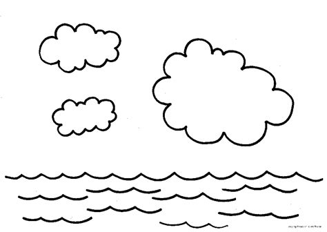 ocean water cartoon coloring page coloring pages
