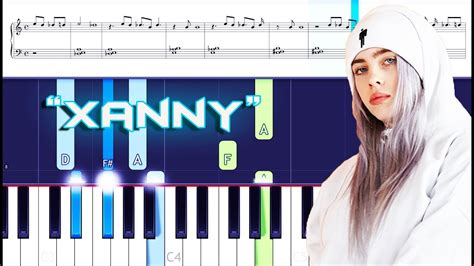 billie eilish xanny piano  sheets youtube