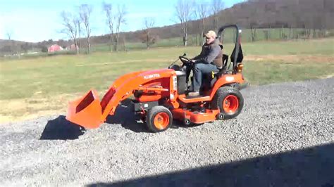 kubota bx  compact tractor  loader  belly mower  sale youtube