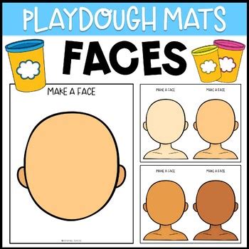 faces playdough mats loose parts mats  remarkableteaching tpt