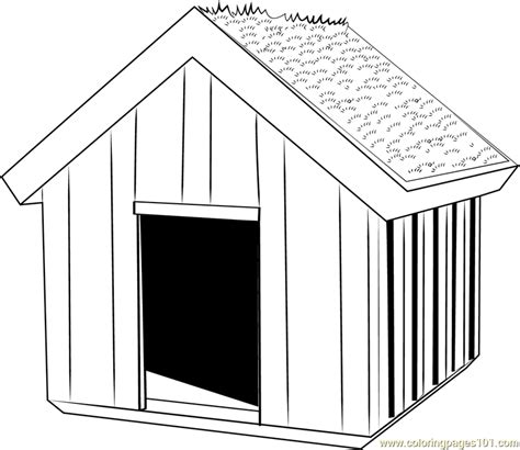 green dog house coloring page  kids  dog house printable