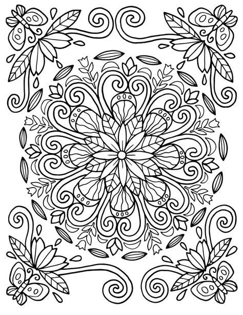 flower pattern coloring pages info
