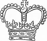 Crown Coloring Pages Queen Drawing King Outline Kings Tiara Template Line Jewels Crowns Clipart Color Prince St Royal Print Templates sketch template