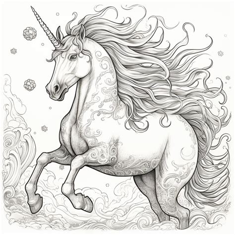 printable unicorn coloring pages  kids  adults digital