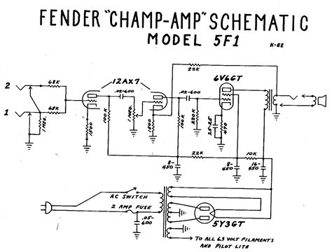 fender tweed champ fe schematics  layouts