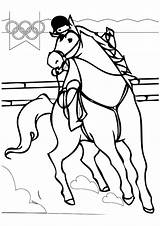 Coloring Pages Olympic Olympics Dressage Equestrian Games Sport Printable Toddlers Books Last Getdrawings Getcolorings Horse Drawing sketch template