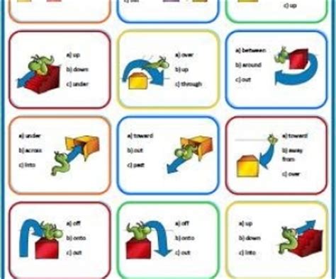 prepositions  place  movement worksheet