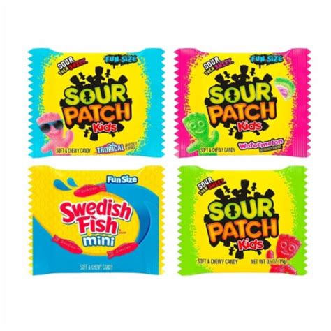 sour patch kids  swedish fish mini soft  chewy candy variety