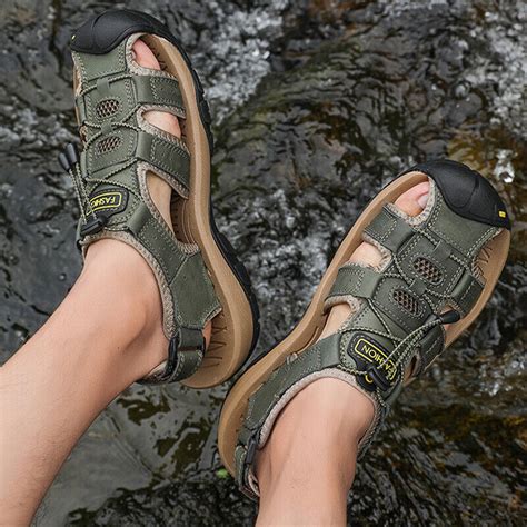 mens summer sandals  slip beach shoes quick dry casual walking sport