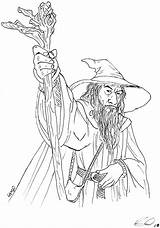 Gandalf Coloring Pages Grey Drawing Template Getdrawings sketch template