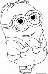 Coloring Minion Pages Valentine Printable Getcolorings sketch template