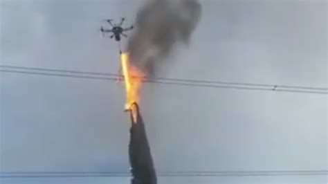 good drones  flamethrowers   real world drones utility pole fighter jets