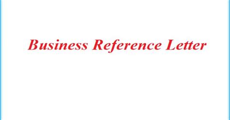 sample business reference letter format assignment point