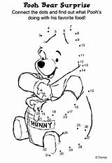 Pooh Coloring Disney Dots Connect Pages Winnie Printable Dot Birthday Activities Sheets Kids Printables Colouring Colouringdisney Camping Drawings Surprise Books sketch template