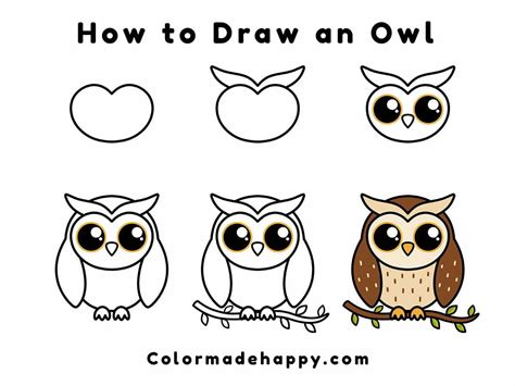 draw  owl diy crafts