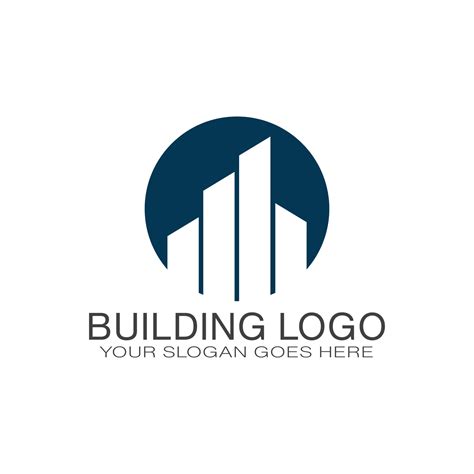 abstract building structure logo design real estate architecture