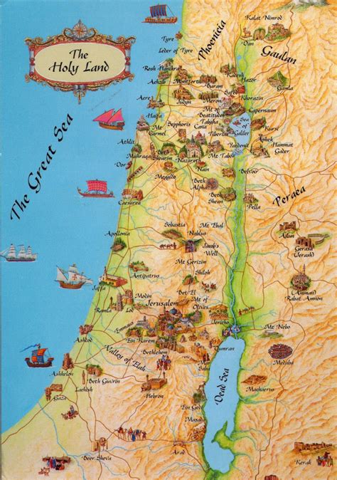 map   holy land oriente original pinterest israel