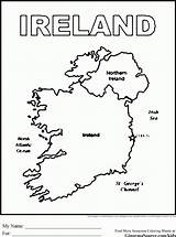 Coloring Ireland Map Kids Pages Popular Coloringhome sketch template