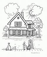 House Library Houses Cartoon sketch template
