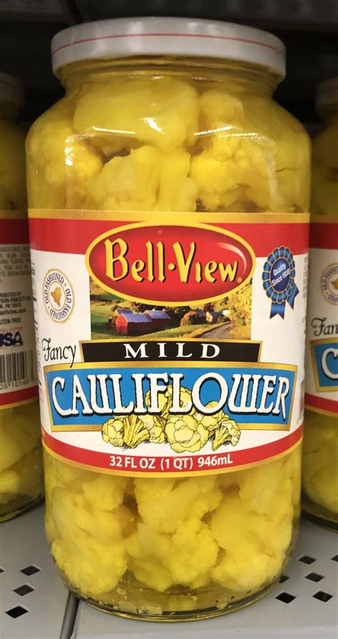 bell view cauliflower mild  fl oz pickled sweet tangy pickle buync