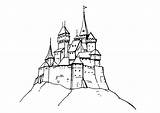 Coloring Castle Large Edupics sketch template