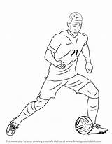 Draw Depay Memphis Drawing Footballers Step People Tutorials Drawingtutorials101 sketch template
