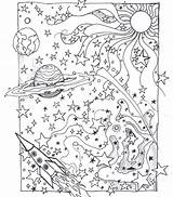 Coloring Pages Trippy Psychedelic Space Printable Sheets Adults Peace Sweet Adult Getdrawings Planet Getcolorings Choose Board sketch template