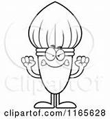 Paintbrush Mascot Outlined Coloring Clipart Vector Cartoon Mad Thoman Cory Idea sketch template