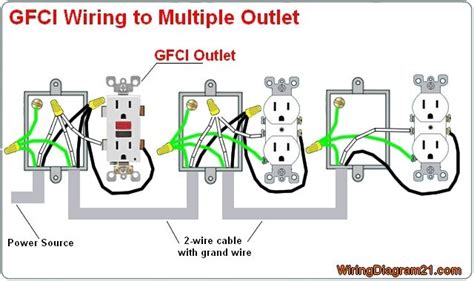 multiple gfci outlet wiring diagram outlet wiring electrical wiring gfci